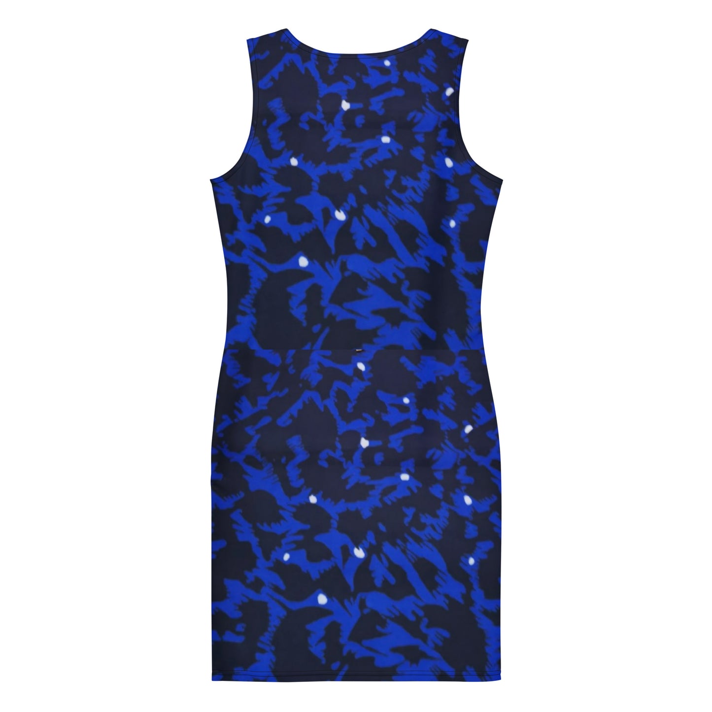 Blue Leopard Ankara Bodycon Dress