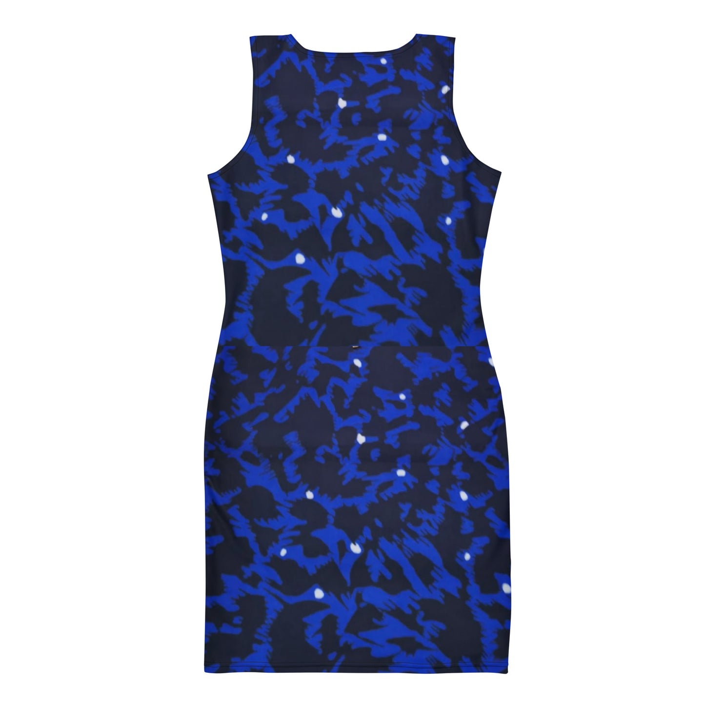 Blue Leopard Ankara Bodycon Dress