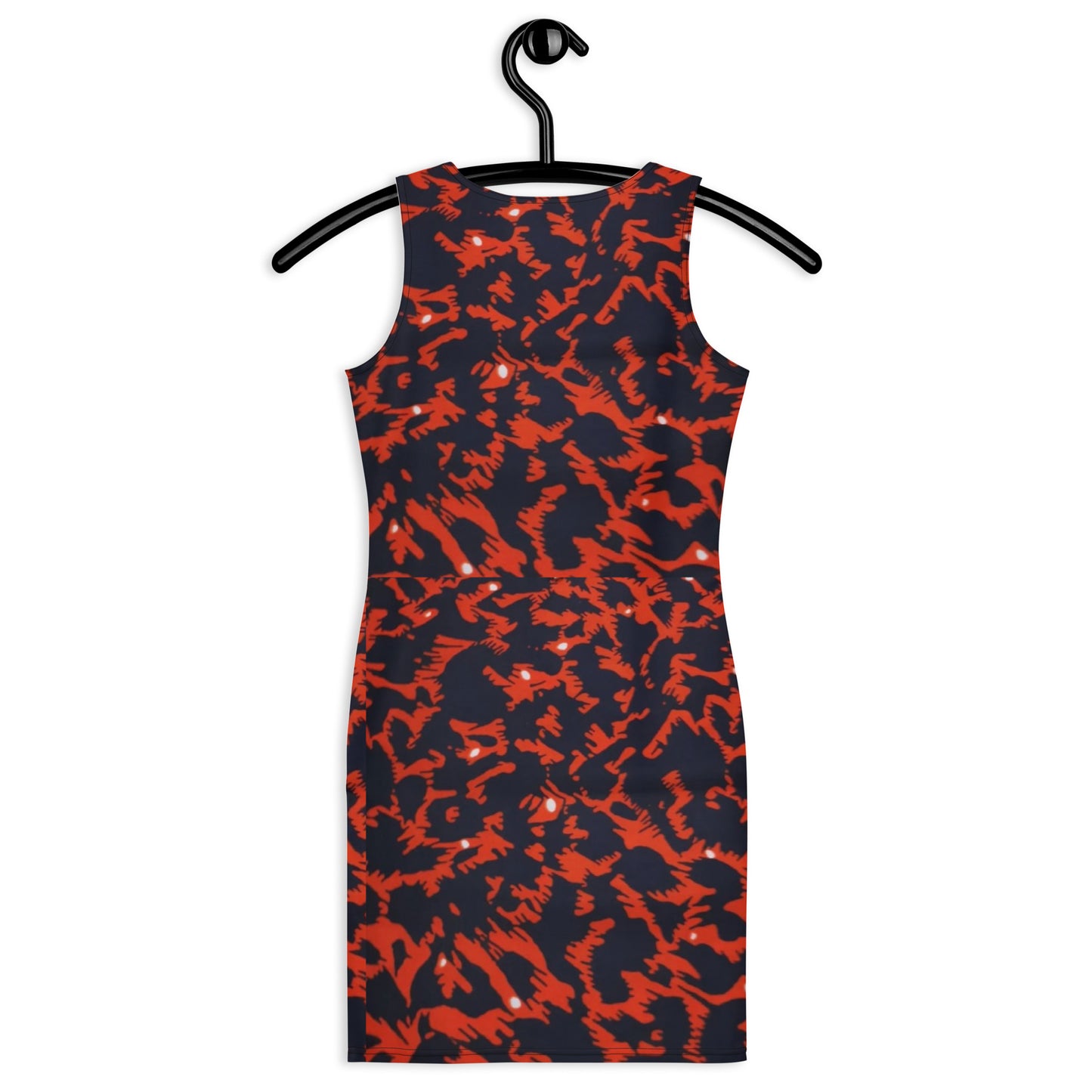 Orange Leopard Ankara Bodycon Dress