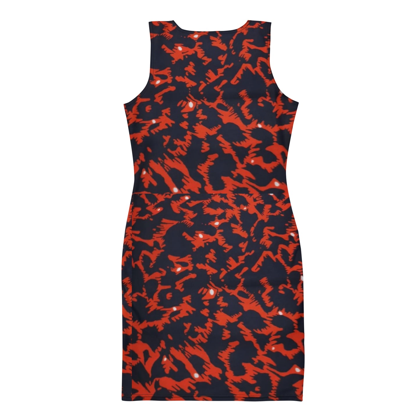 Orange Leopard Ankara Bodycon Dress