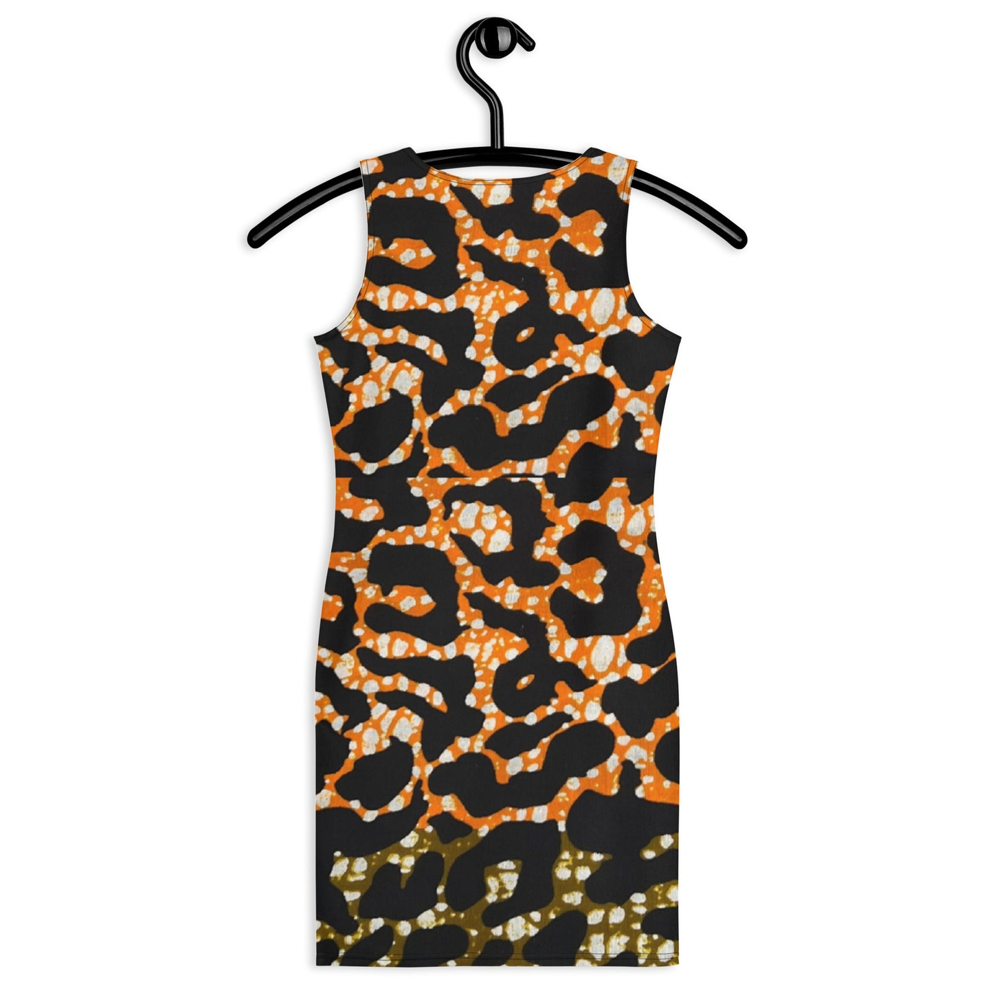 Green Orange Leopard Bodycon Dress