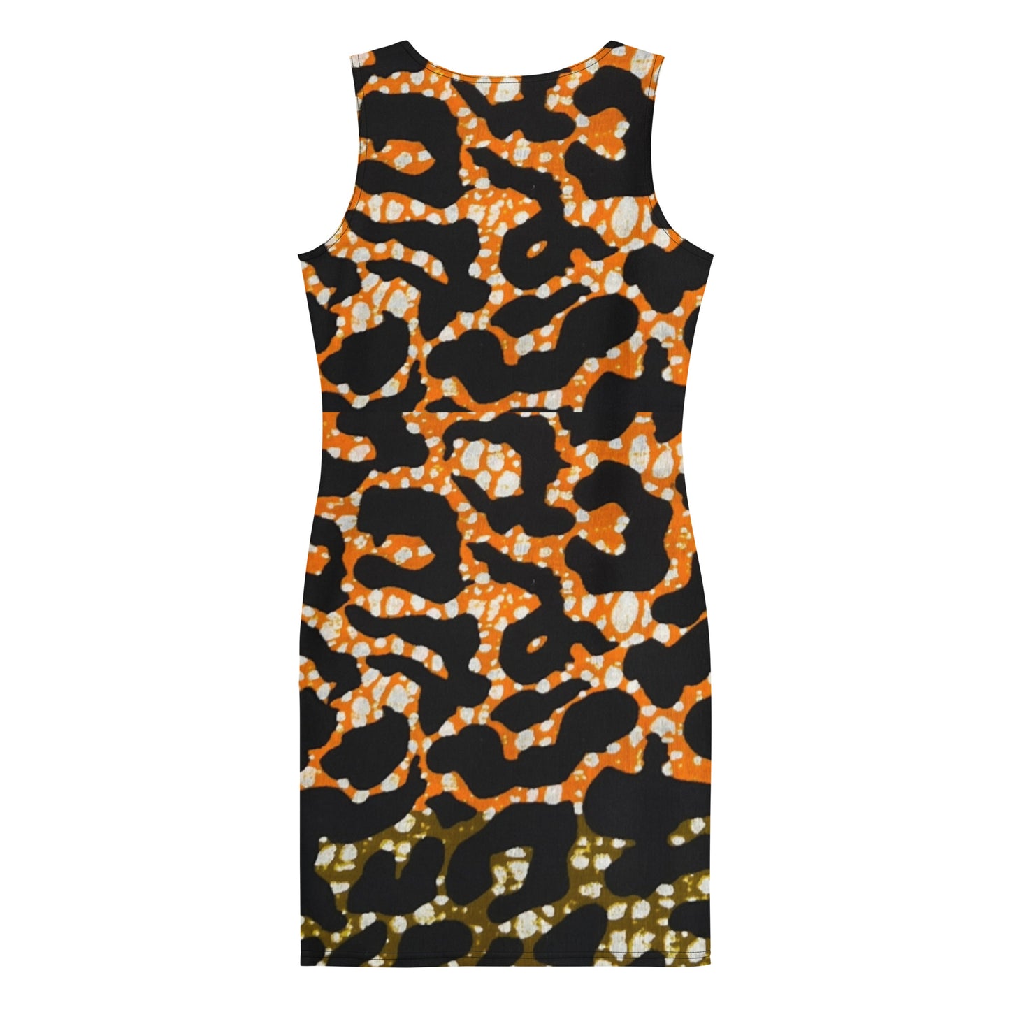 Green Orange Leopard Bodycon Dress