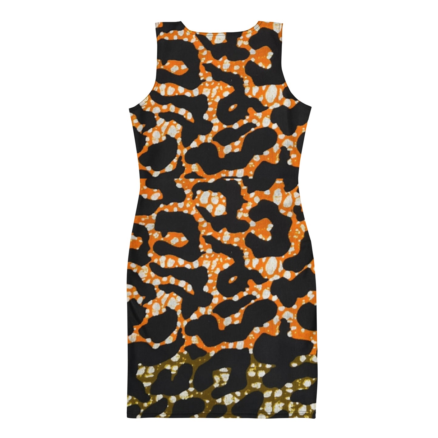 Green Orange Leopard Bodycon Dress