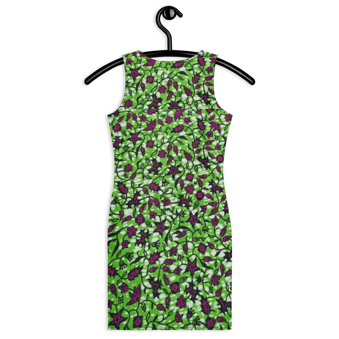 Green Burgundy Ankara Bodycon Dress