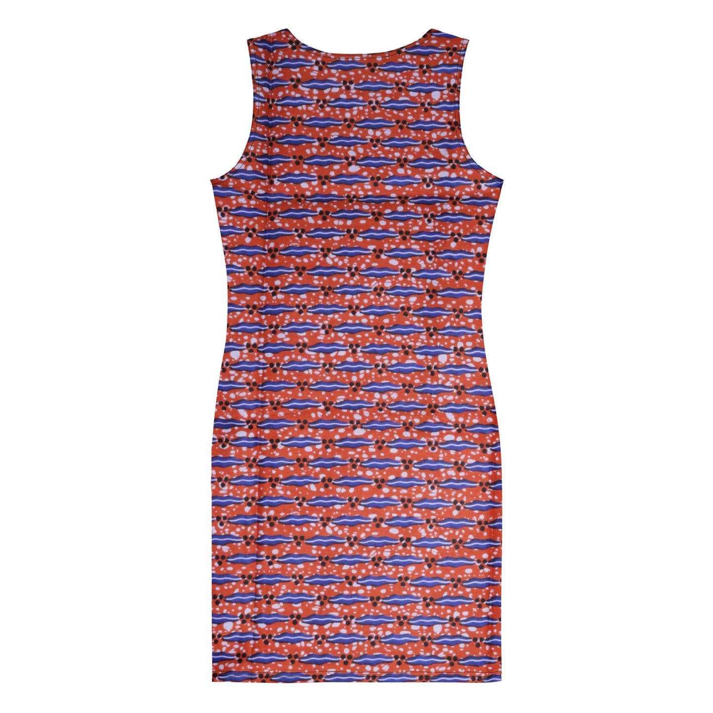 Blue On Peach Ankara Bodycon Dress