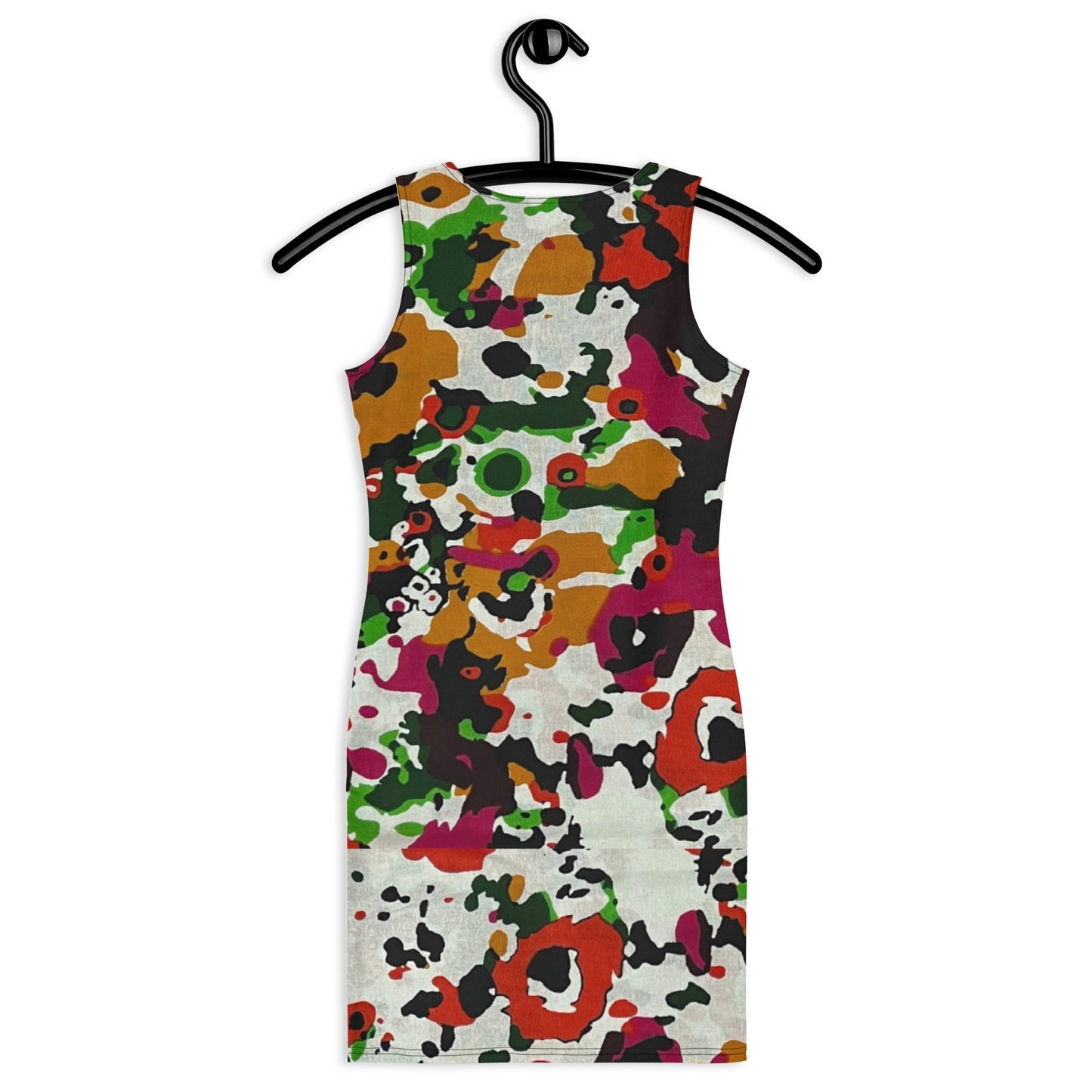 Multicolour Paint Ankara Bodycon Dress