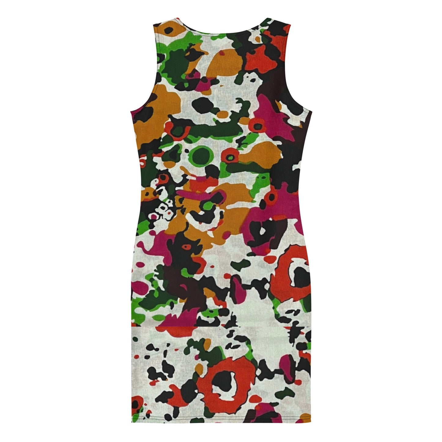 Multicolour Paint Ankara Bodycon Dress