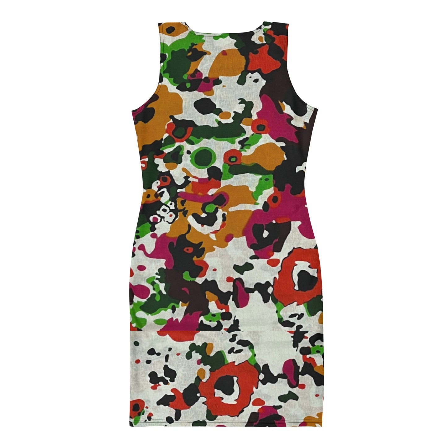 Multicolour Paint Ankara Bodycon Dress