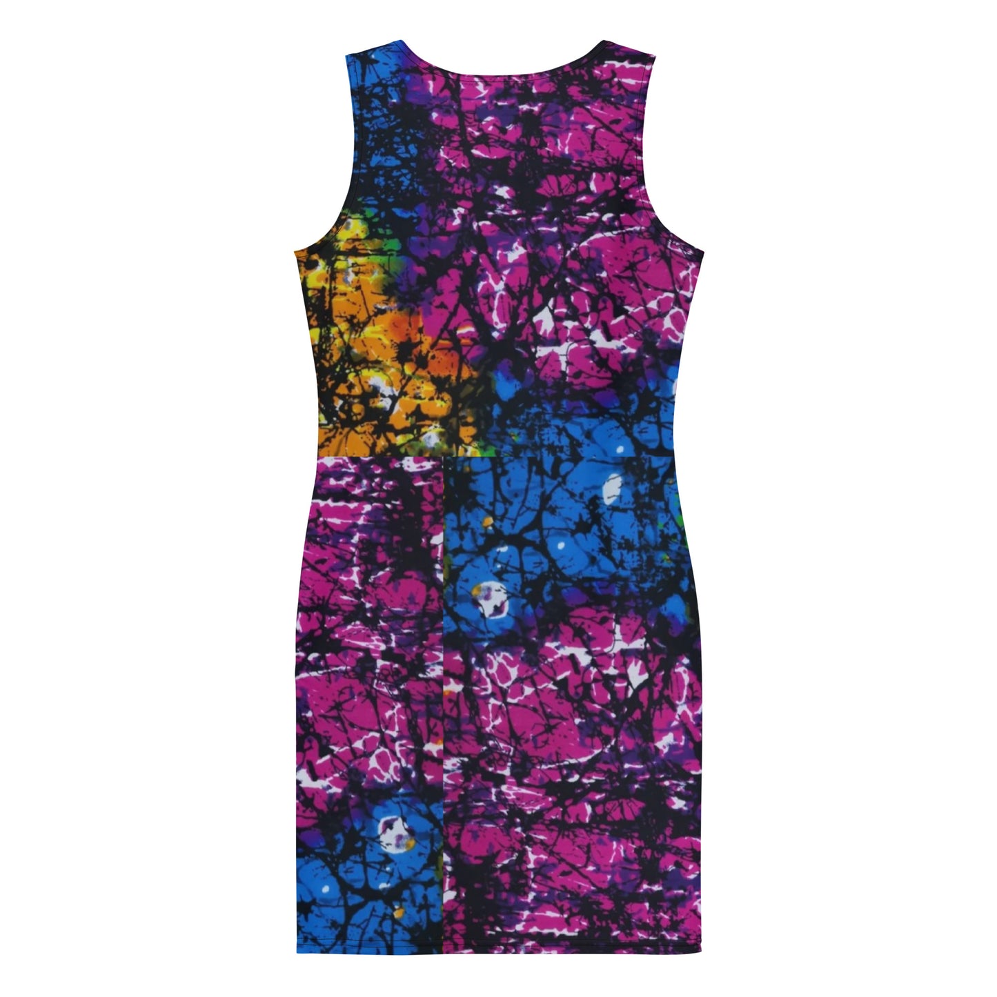 Multicolour Adire Ankara Bodycon Dress