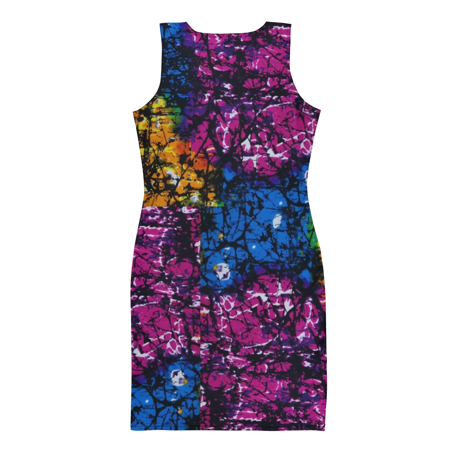 Multicolour Adire Ankara Bodycon Dress