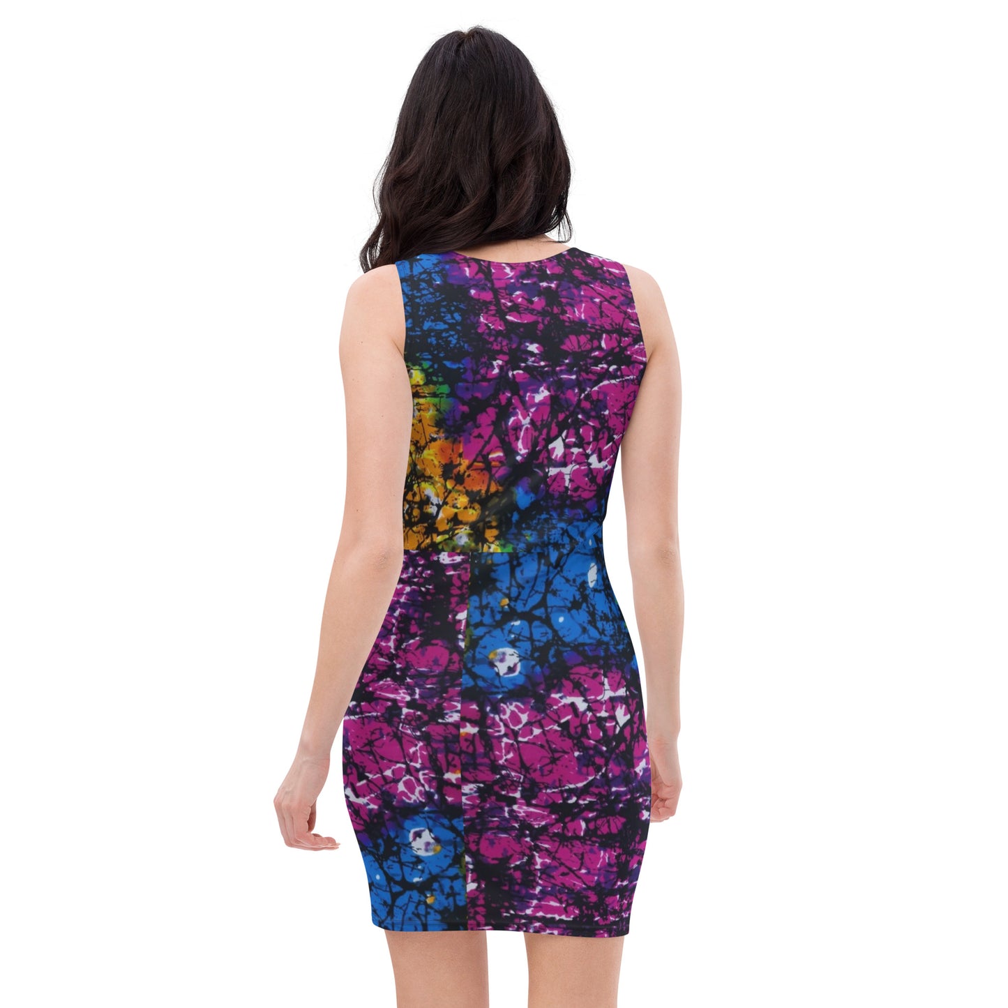 Multicolour Adire Ankara Bodycon Dress