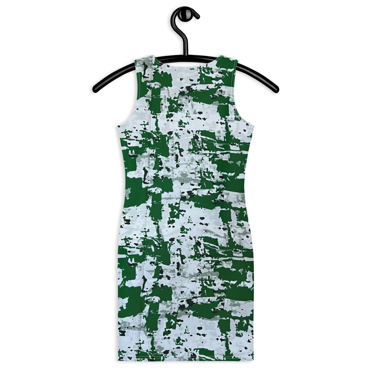 Green Camo Adire Bodycon Dress