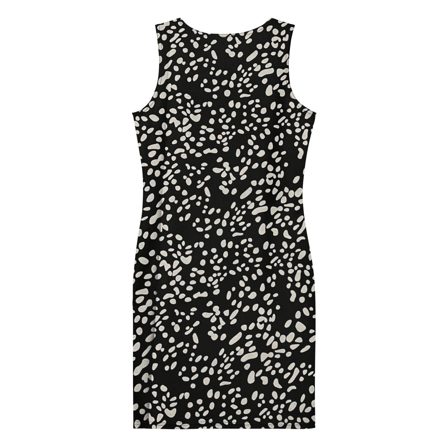 White Dots Adire Bodycon Dress