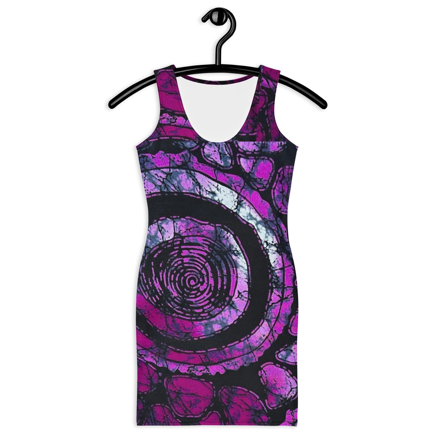 Purple Adire Bodycon dress