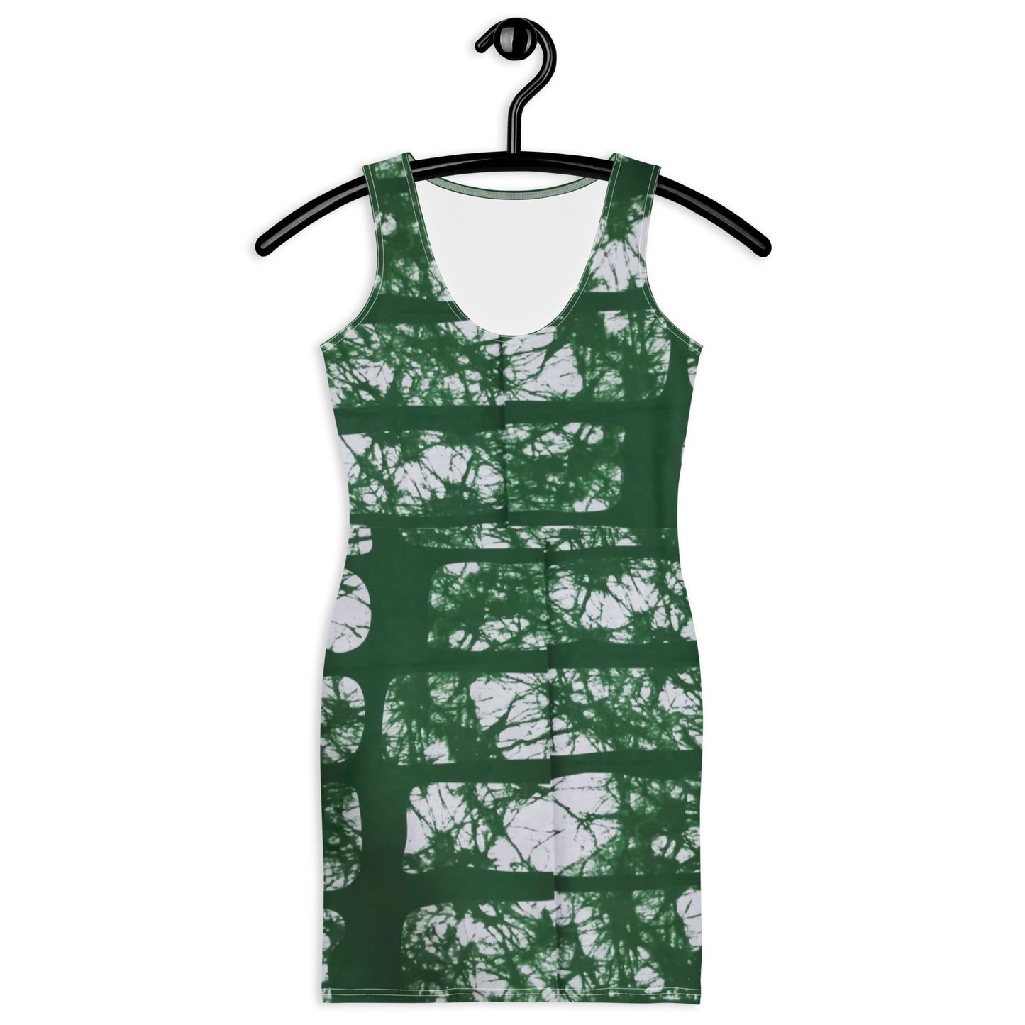 Green Adire Ankara Bodycon Dress