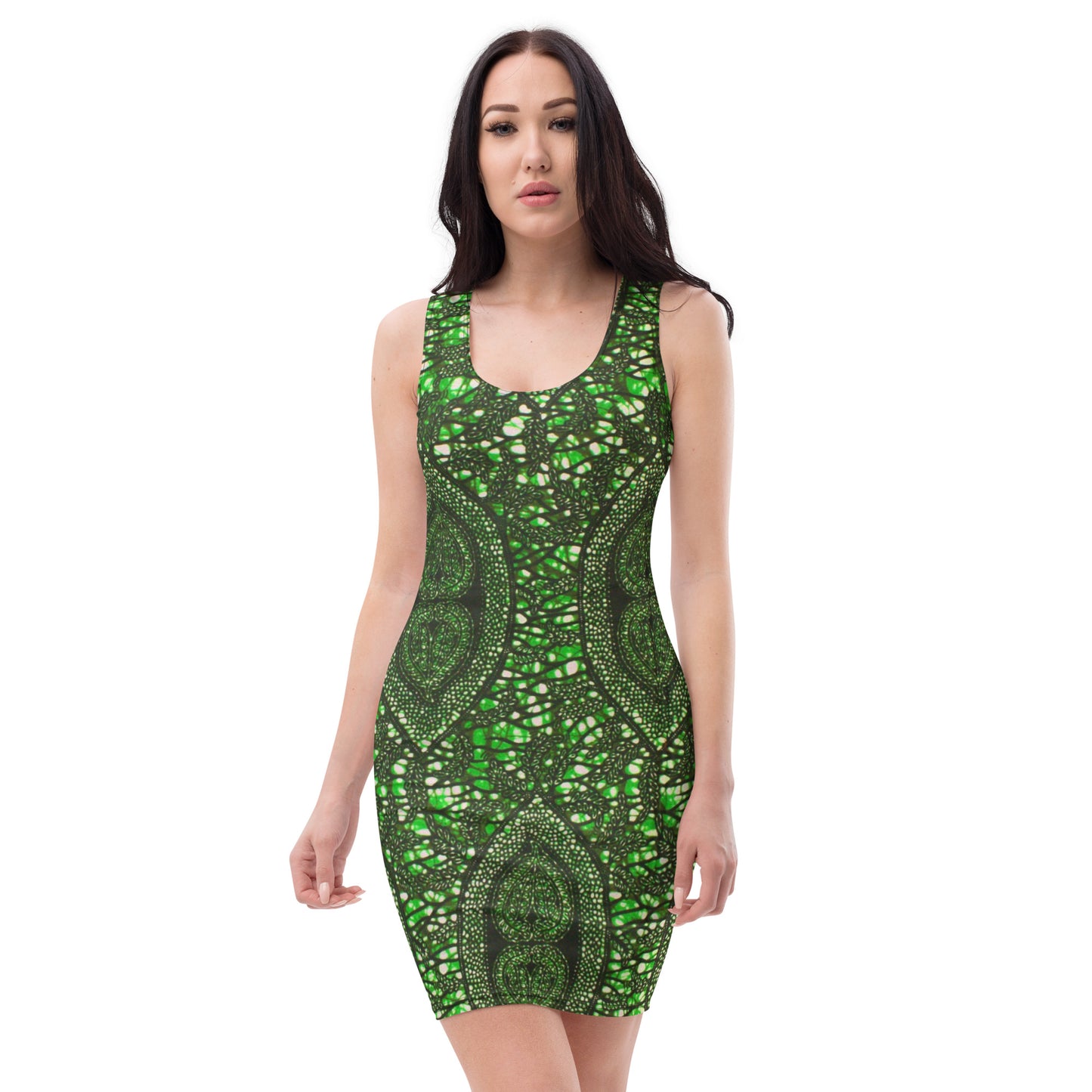 Green Peas Ankara Bodycon Dress