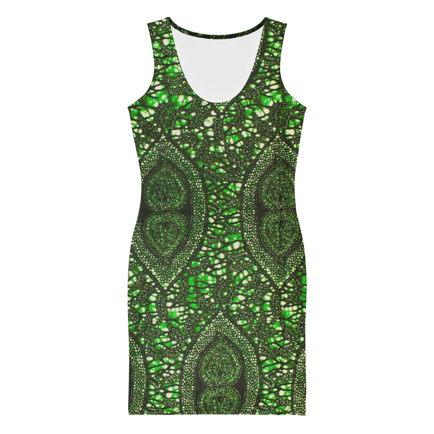 Green Peas Ankara Bodycon Dress