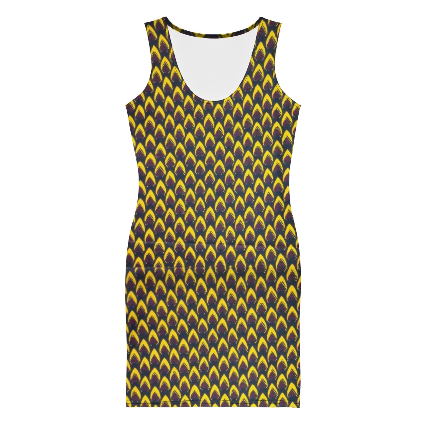 Yellow Flame Ankara Bodycon Dress