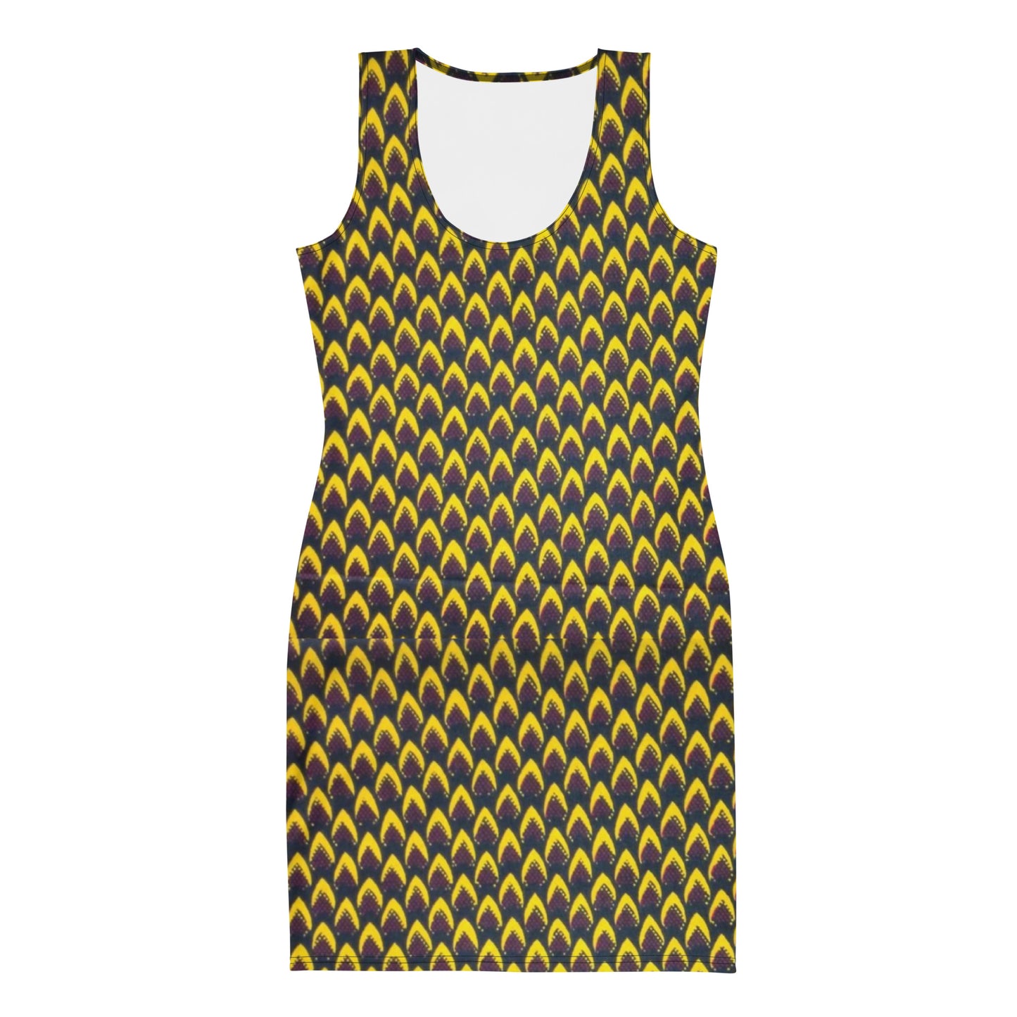 Yellow Flame Ankara Bodycon Dress