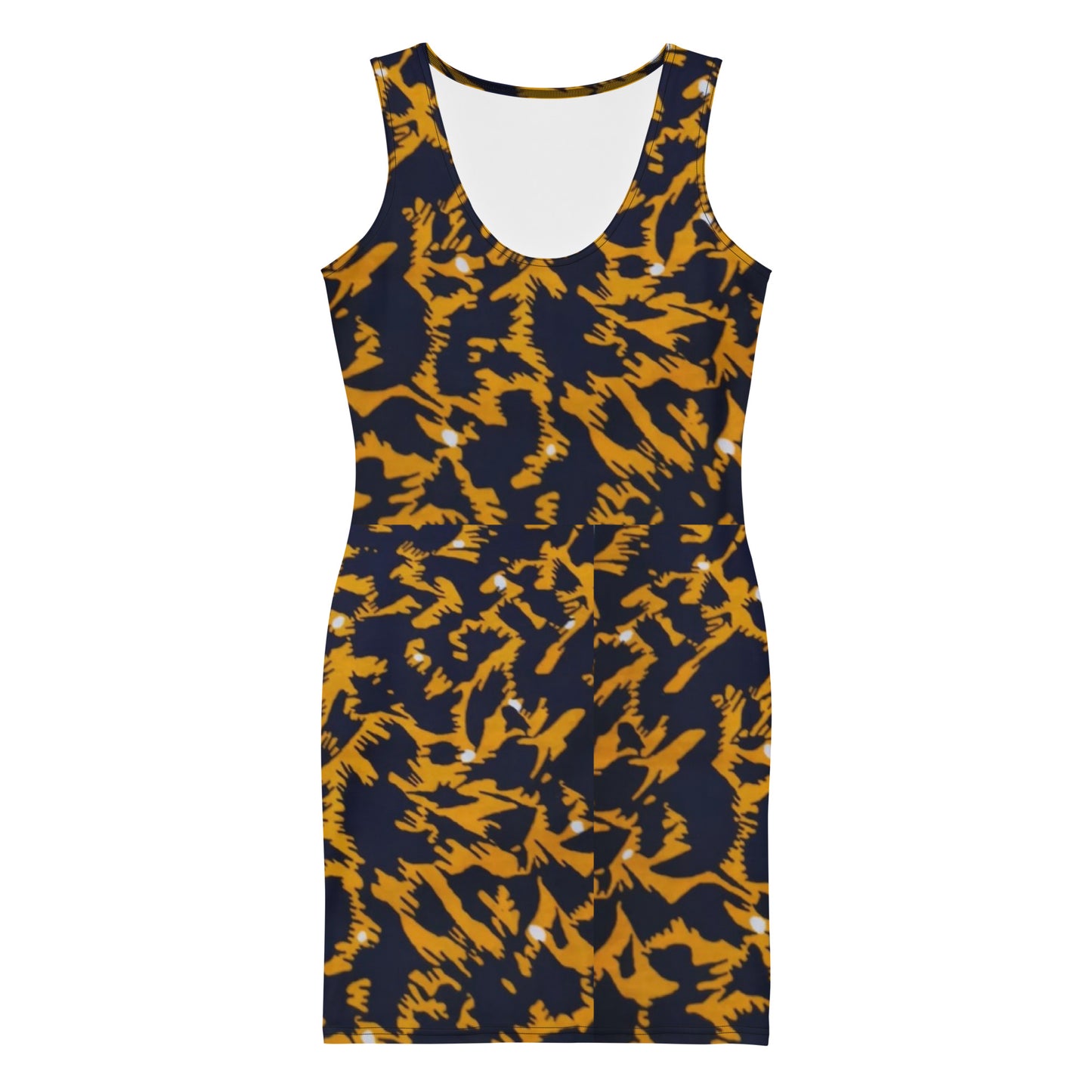 Yellow Leopard Ankara Bodycon Dress