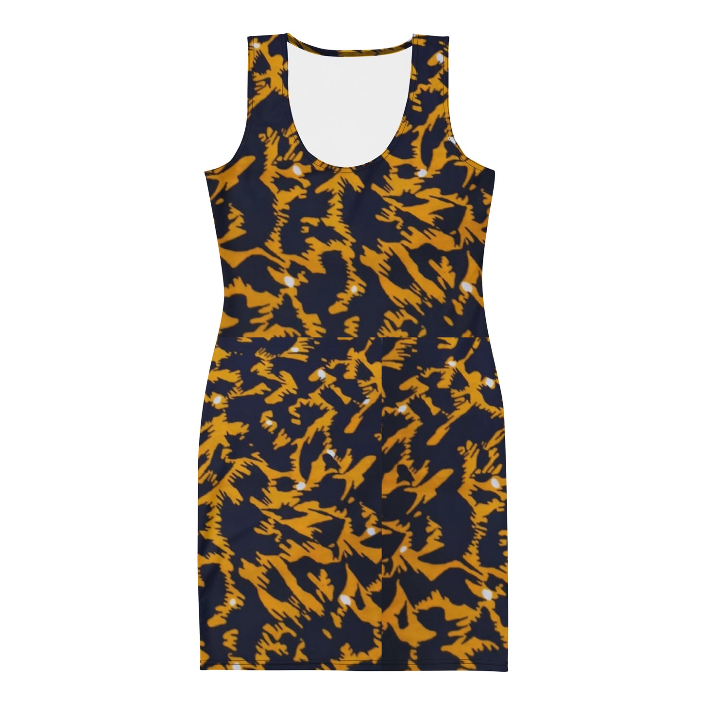 Yellow Leopard Ankara Bodycon Dress