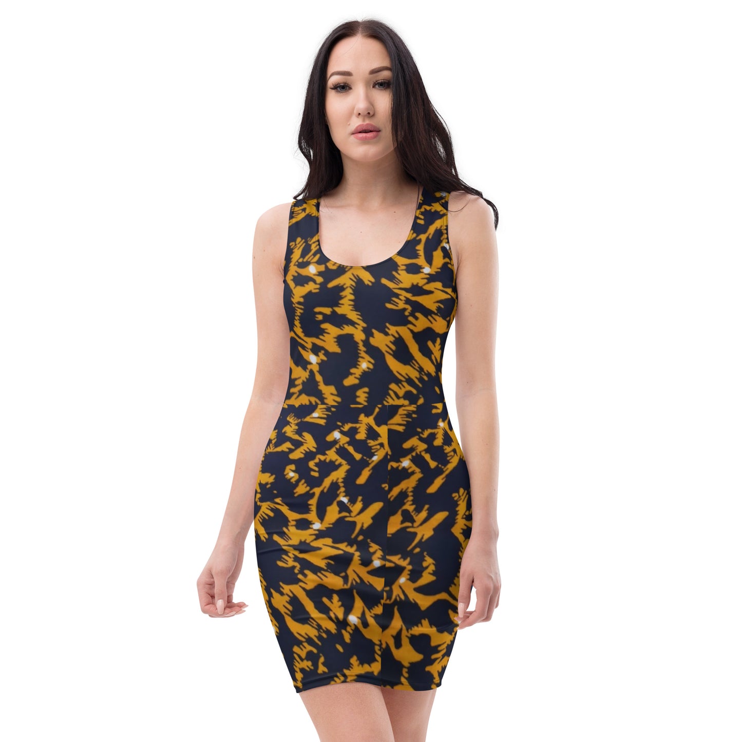 Yellow Leopard Ankara Bodycon Dress