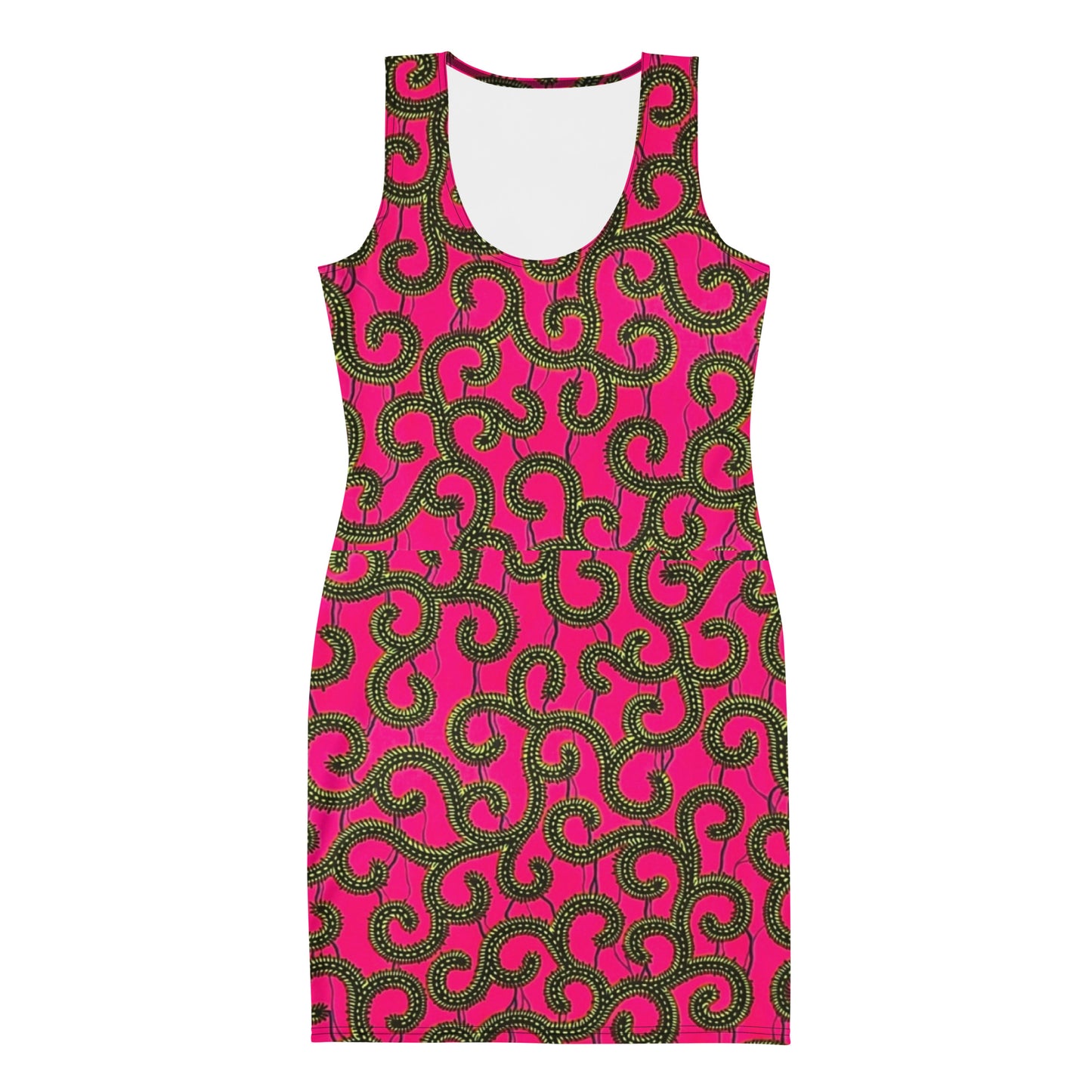 Pink Ankara Bodycon Dress