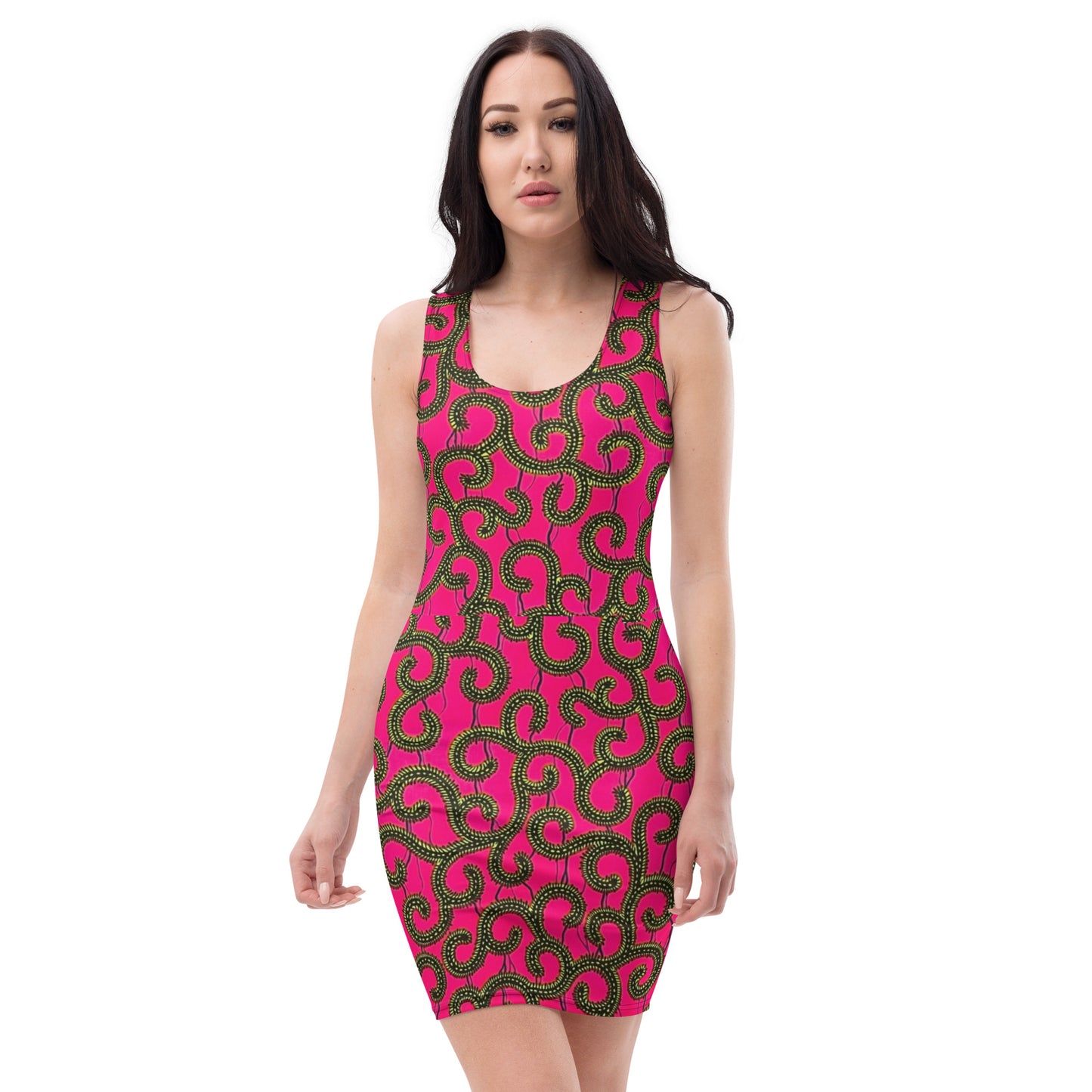 Pink Ankara Bodycon Dress