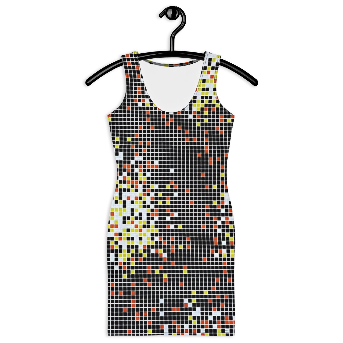 Graphic Square Ankara Bodycon Dress