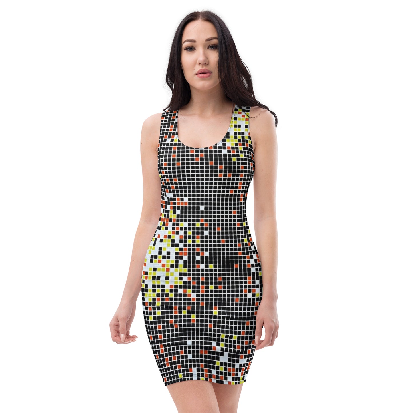 Graphic Square Ankara Bodycon Dress