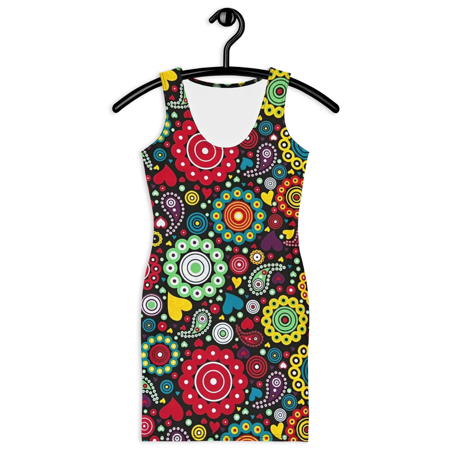 Multicolour Bloom Ankara Bodycon Dress