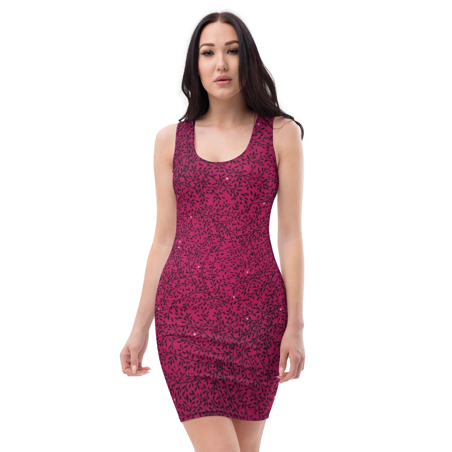 Pink Sparkle Ankara Bodycon Dress