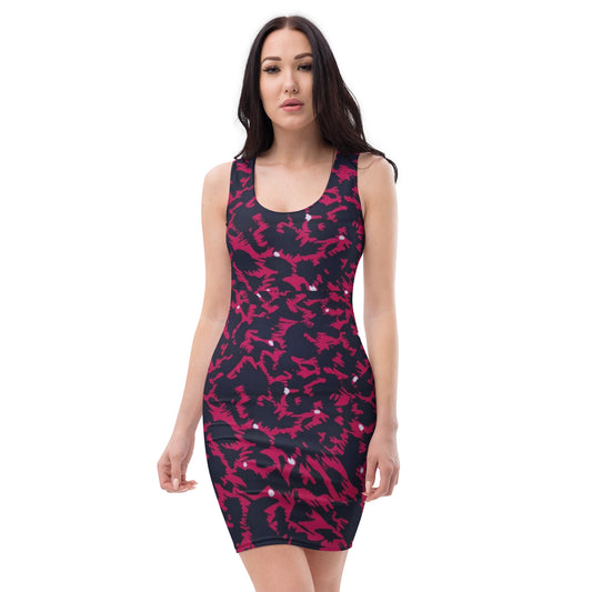 Pink Leopard Ankara Bodycon Dress