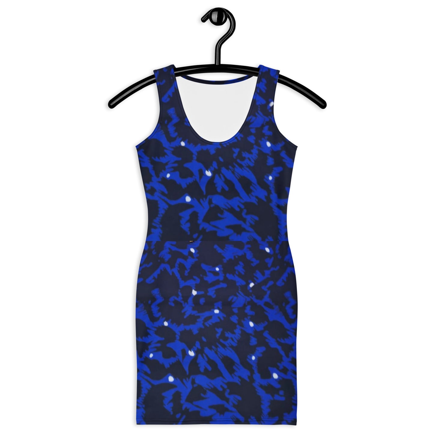 Blue Leopard Ankara Bodycon Dress