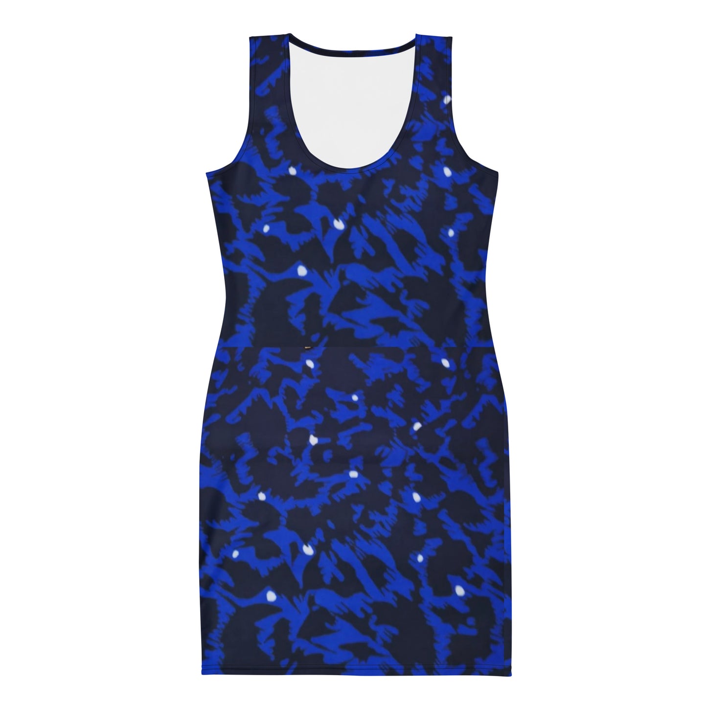 Blue Leopard Ankara Bodycon Dress