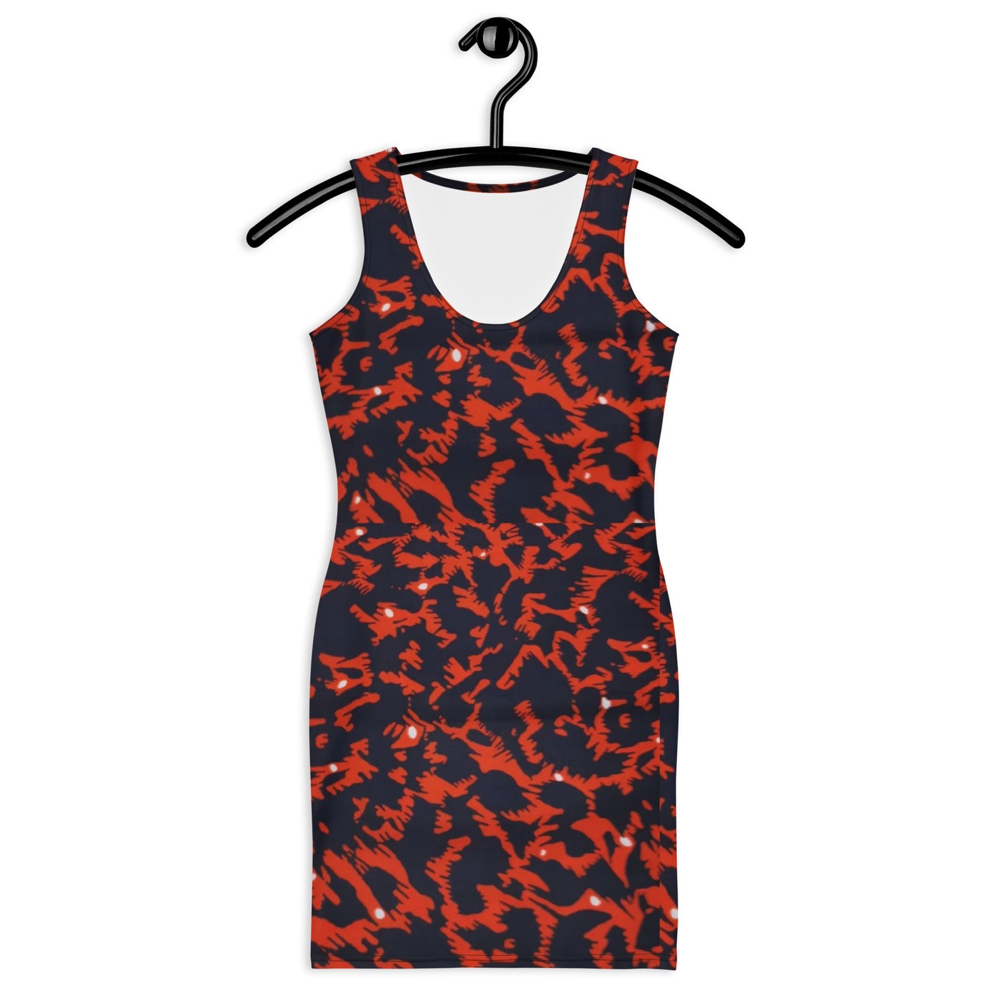 Orange Leopard Ankara Bodycon Dress