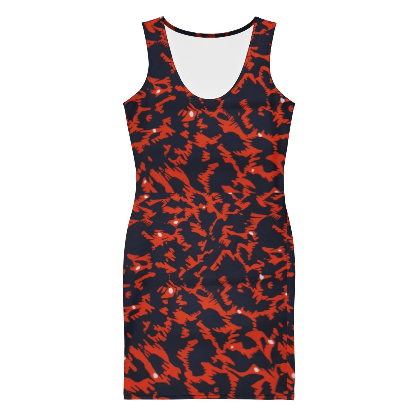 Orange Leopard Ankara Bodycon Dress