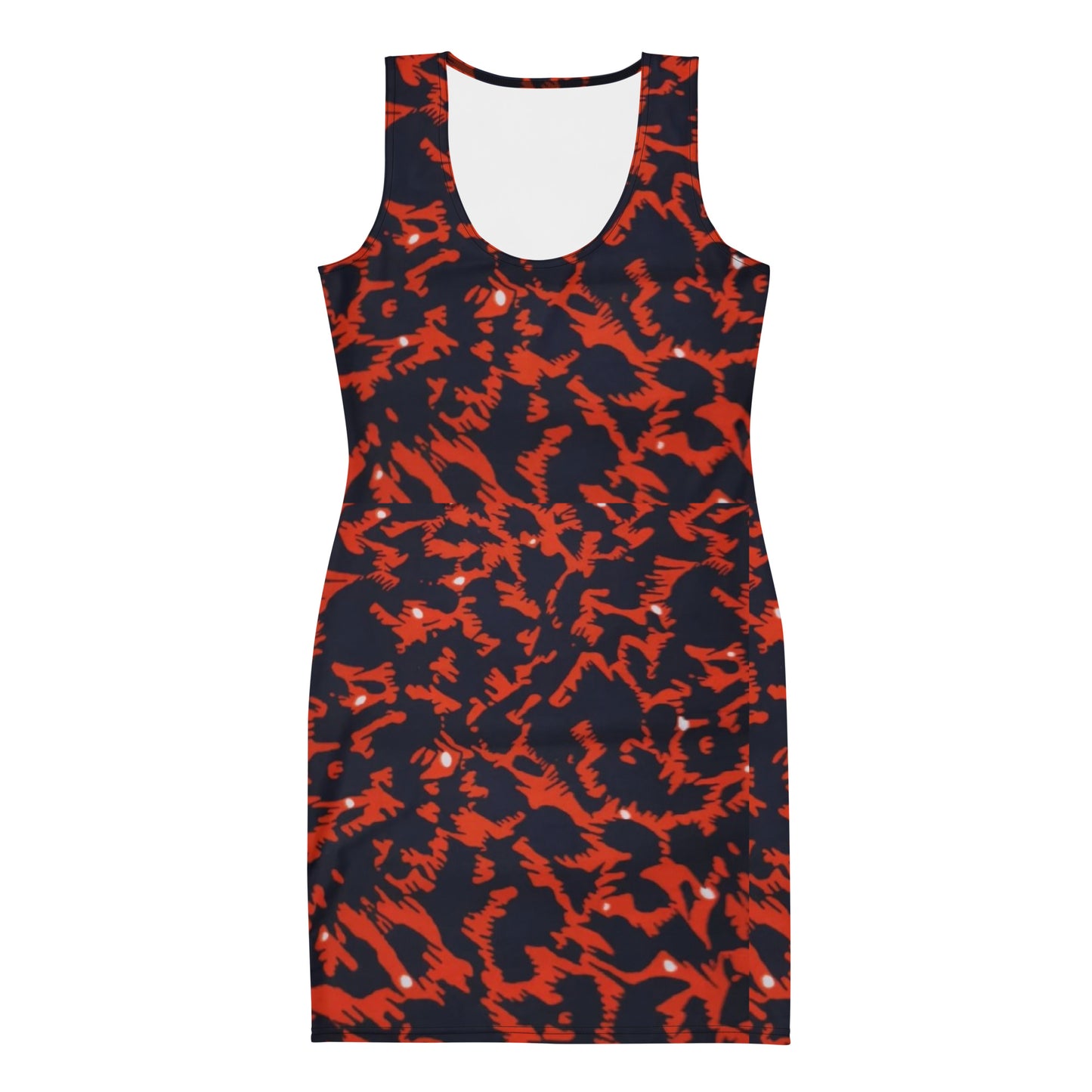 Orange Leopard Ankara Bodycon Dress