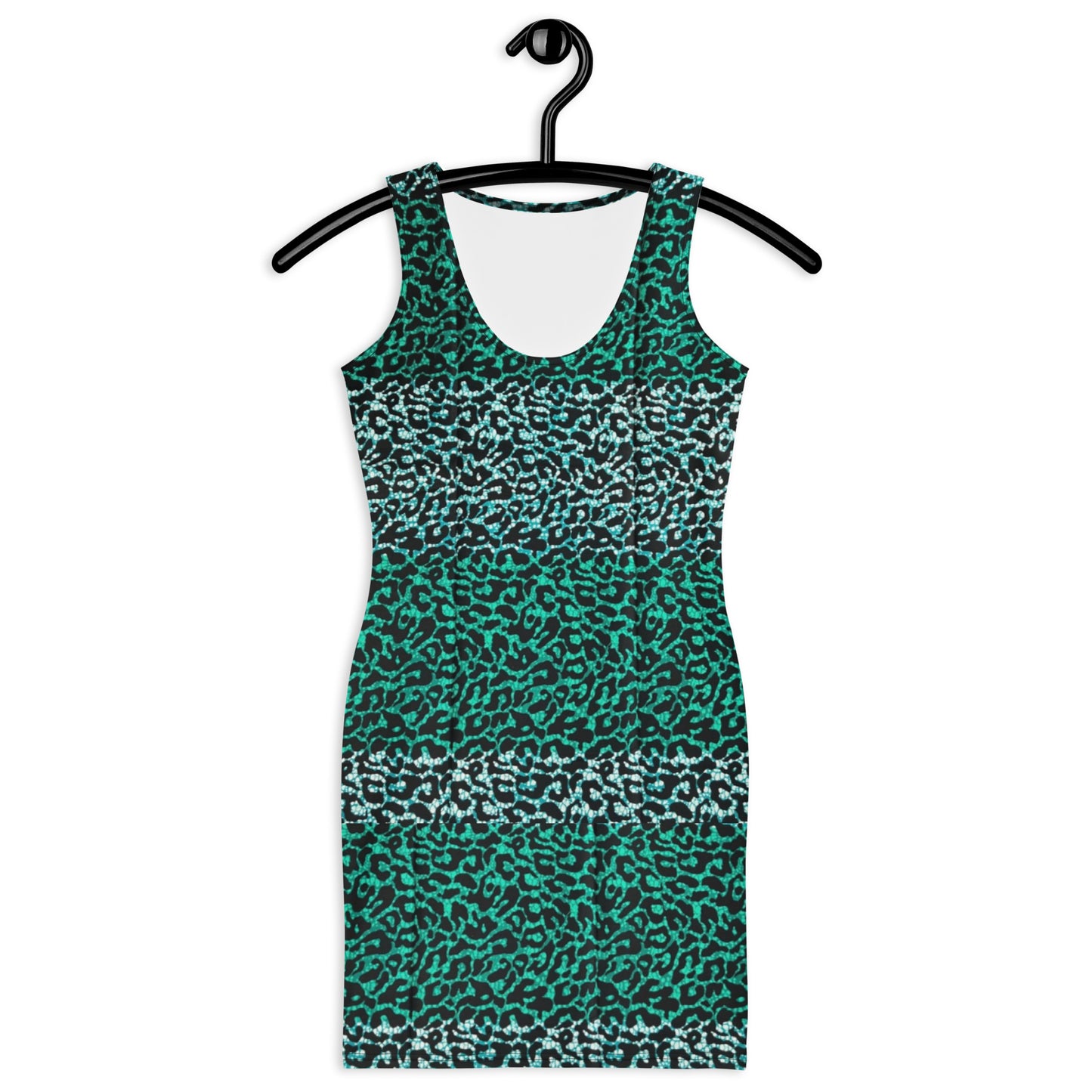 Green Leopard Ankara Bodycon Dress