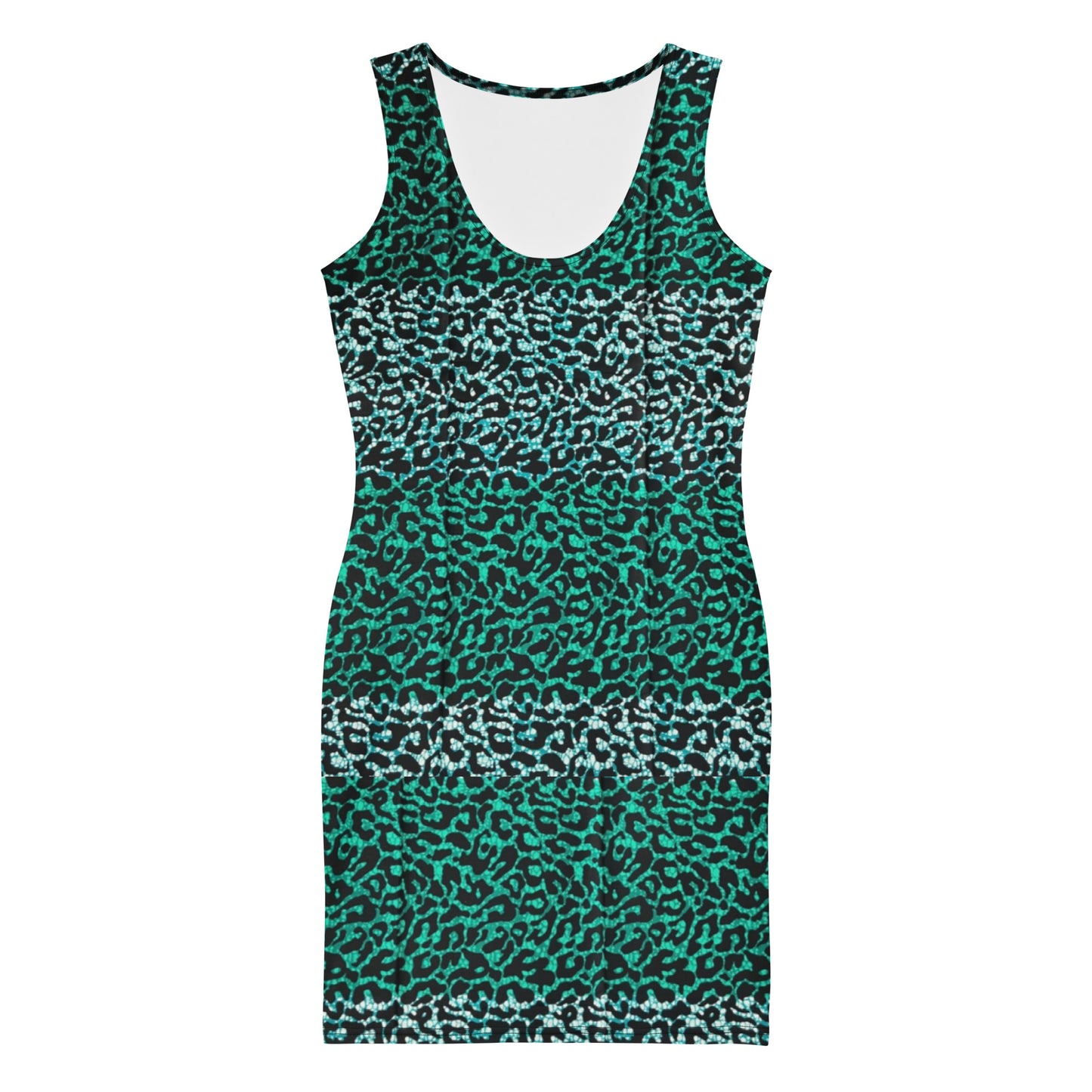 Green Leopard Ankara Bodycon Dress