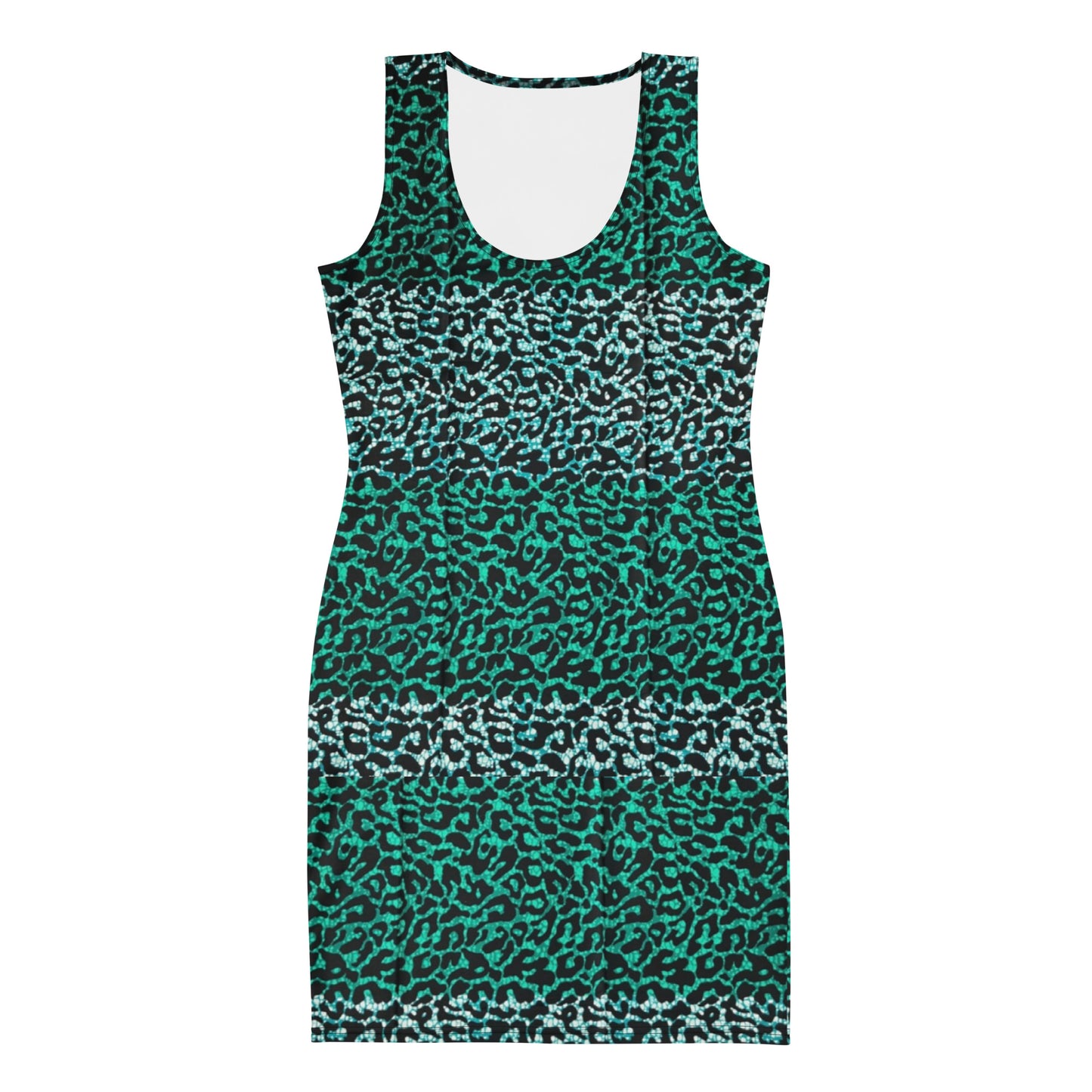 Green Leopard Ankara Bodycon Dress