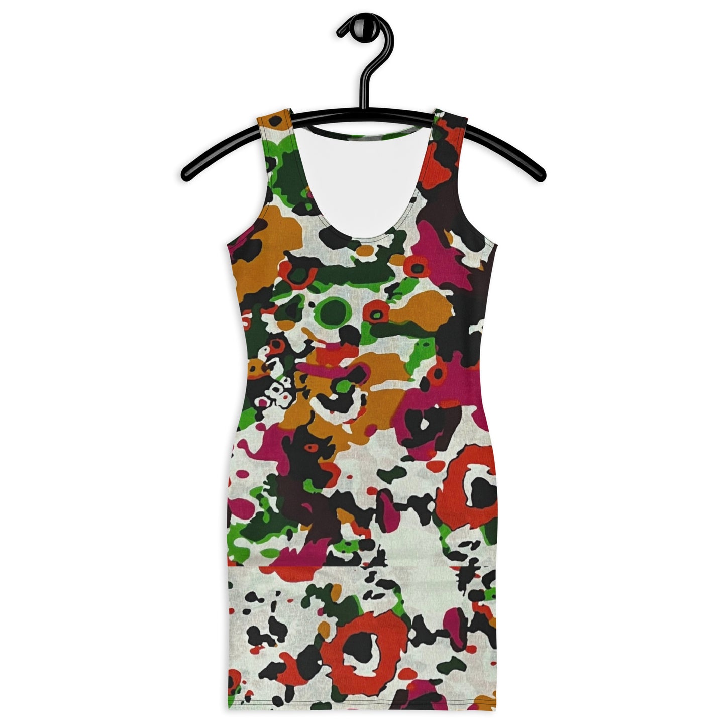 Multicolour Paint Ankara Bodycon Dress