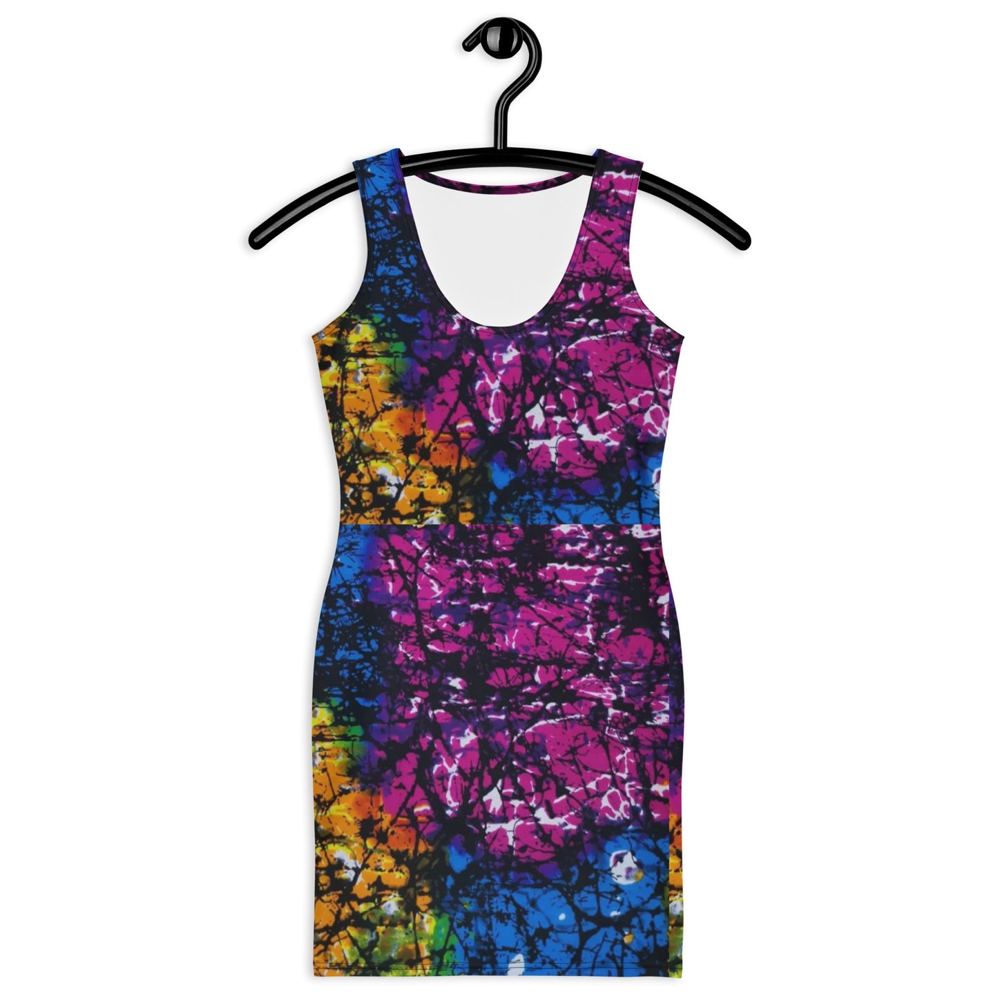 Multicolour Adire Ankara Bodycon Dress