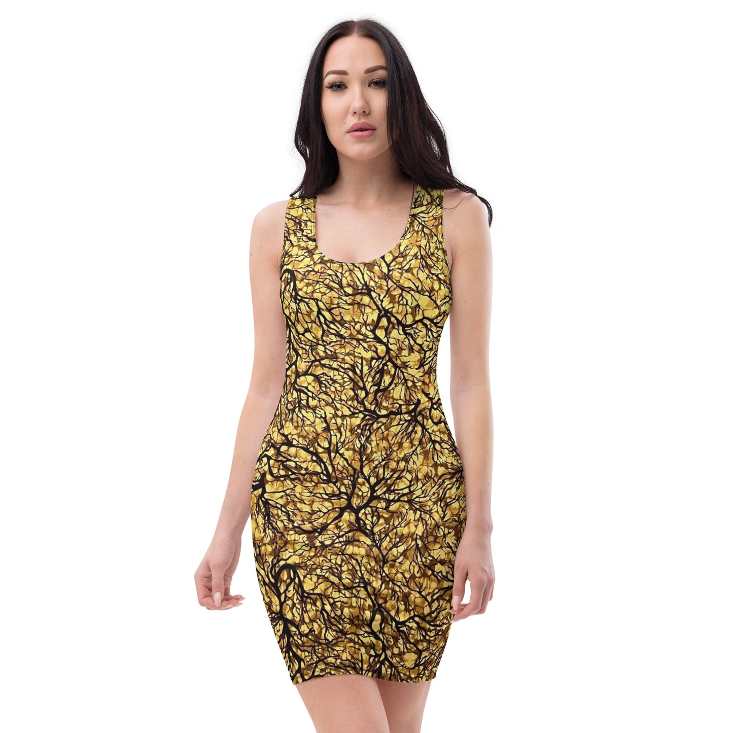 Trees Adire Bodycon Dress