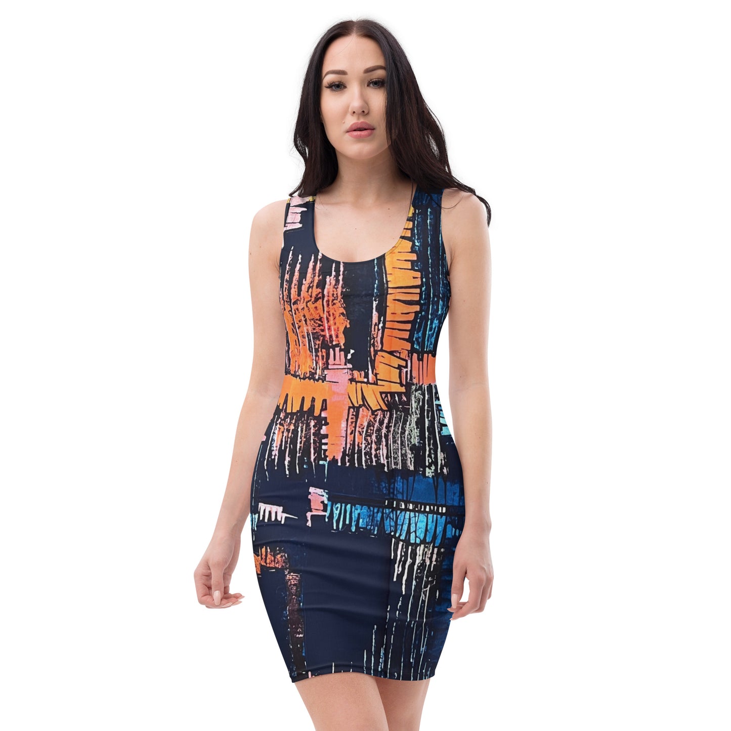 Colourful Adire Bodycon Dress