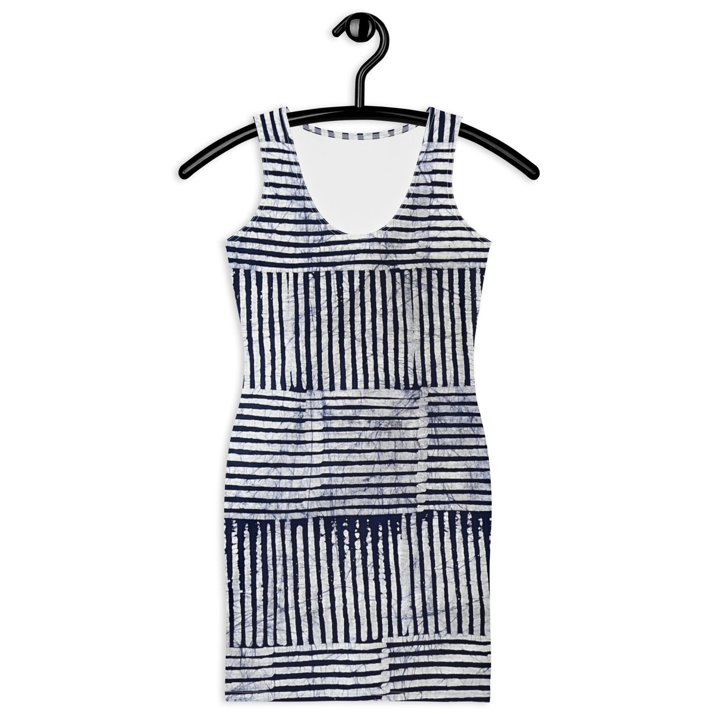 Stripey Adire Bodycon Dress