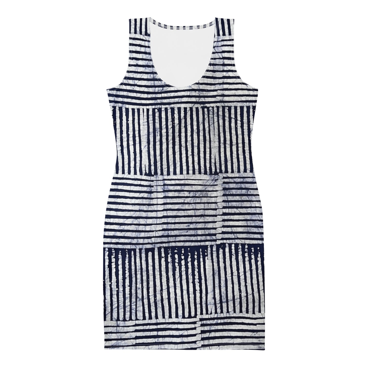 Stripey Adire Bodycon Dress