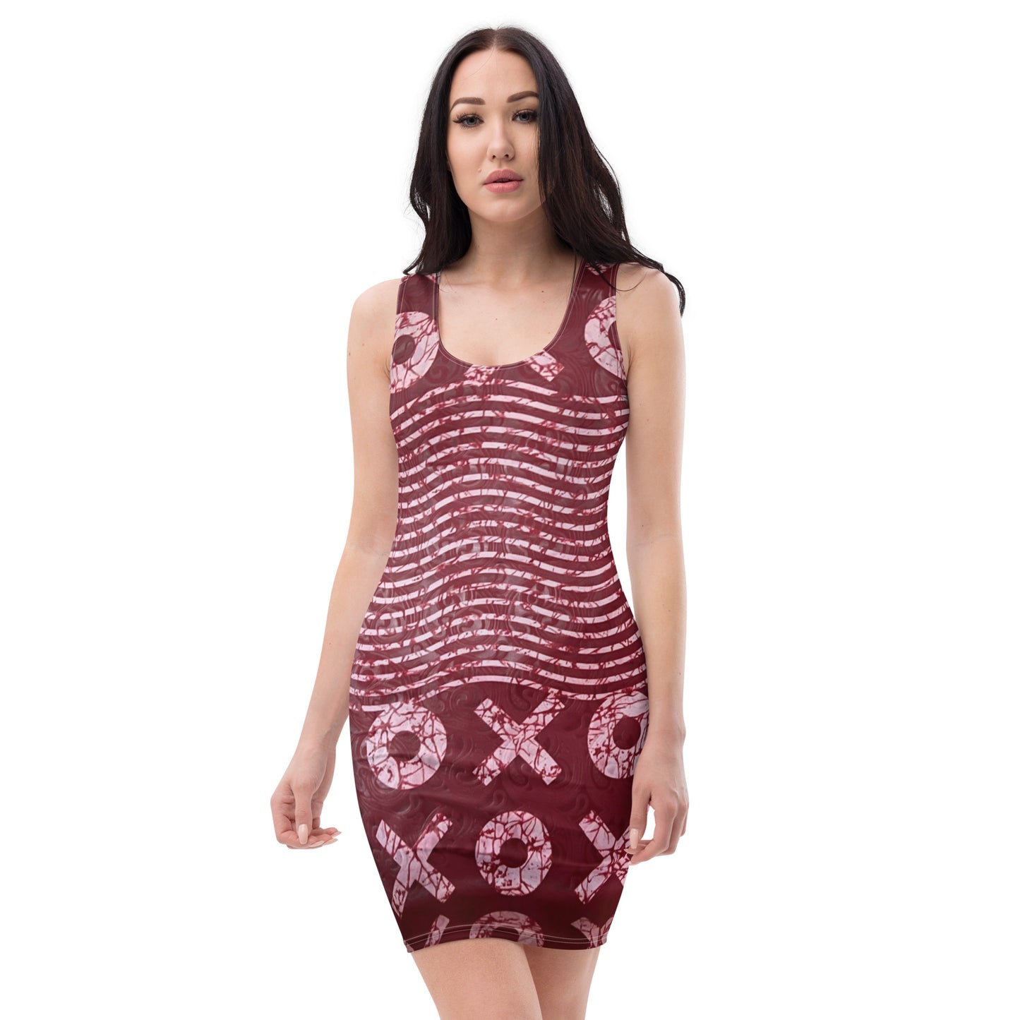 Red XO Adire Bodycon Dress