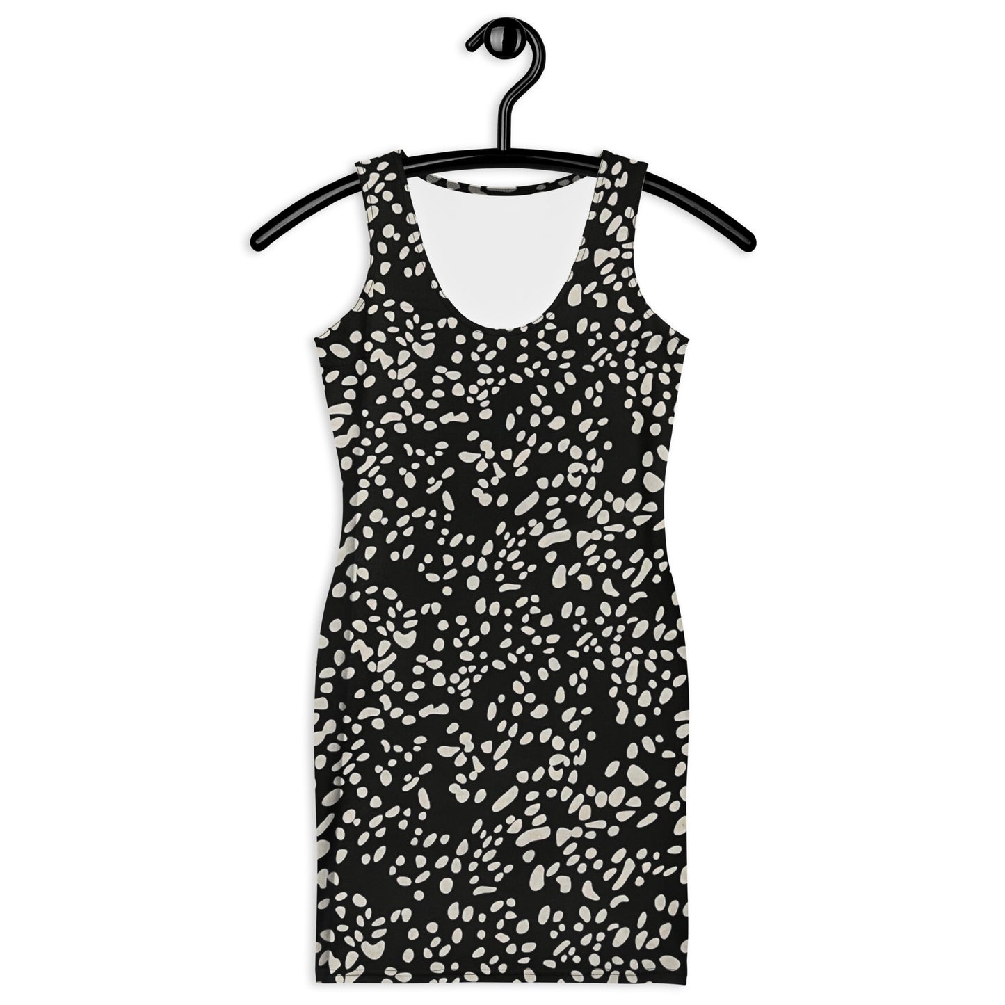 White Dots Adire Bodycon Dress