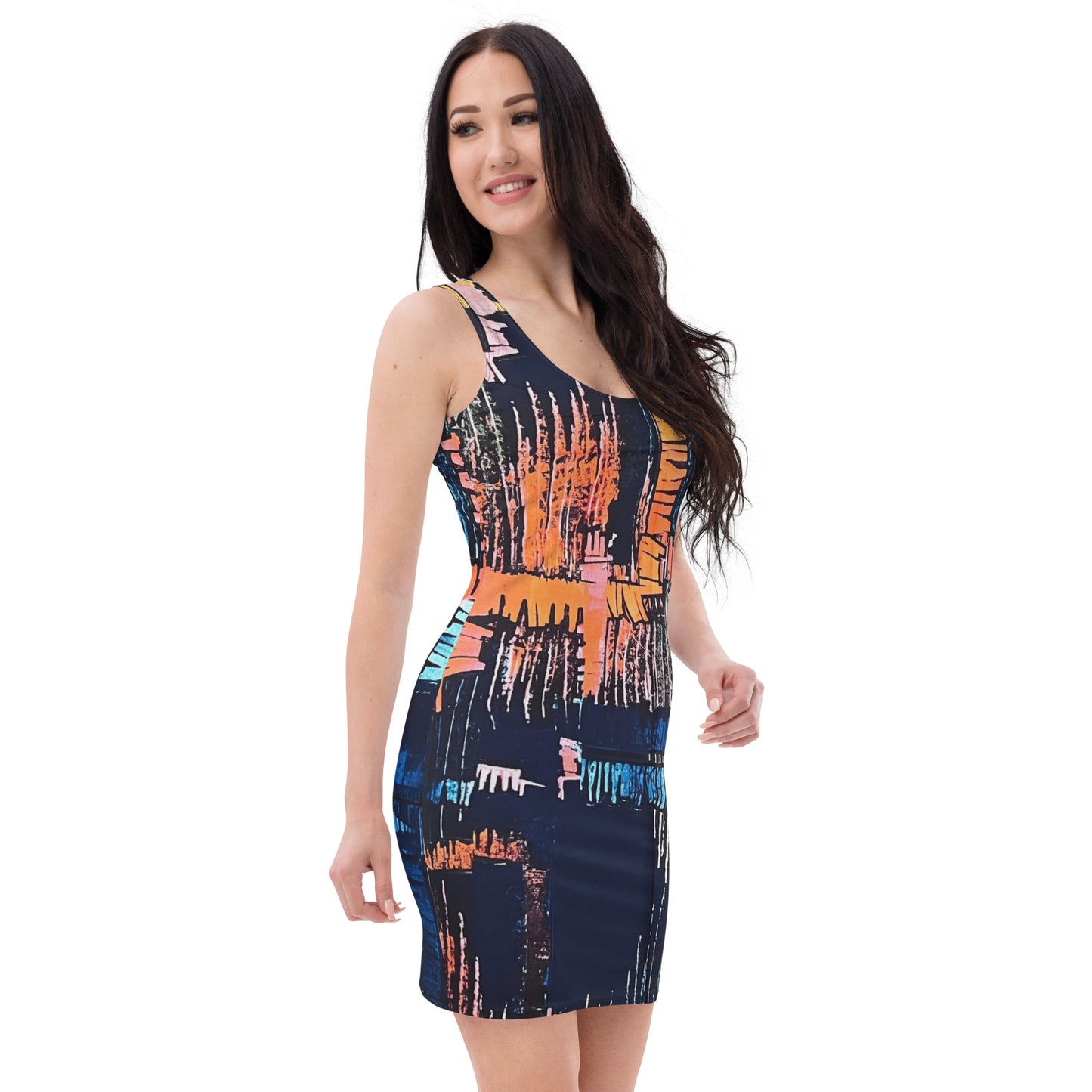 Colourful Adire Bodycon Dress